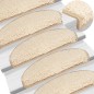 vidaXL Alfombras de peldaños de escalera 15 uds crema 65x21x4 cm vidaXL Alfombras de peldaños de escalera 15 uds crema 65x21x4 cm