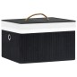 vidaXL Cajas de almacenamiento de bambú 4 unidades negro vidaXL Cajas de almacenamiento de bambú 4 unidades negro