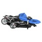vidaXL Carrito para 2 niños tandem de acero azul y negro 