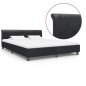 vidaXL Estructura de cama de cuero sintético negro 160x200 cm vidaXL Estructura de cama de cuero sintético negro 160x200 cm