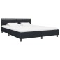 vidaXL Estructura de cama de cuero sintético negro 160x200 cm vidaXL Estructura de cama de cuero sintético negro 160x200 cm