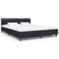 vidaXL Estructura de cama de cuero sintético negro 160x200 cm vidaXL Estructura de cama de cuero sintético negro 160x200 cm