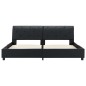 vidaXL Estructura de cama de cuero sintético negro 160x200 cm vidaXL Estructura de cama de cuero sintético negro 160x200 cm