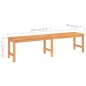 vidaXL Banco de jardín de madera maciza de teca 180 cm vidaXL Banco de jardín de madera maciza de teca 180 cm