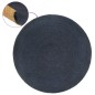 vidaXL Alfombra trenzada reversible yute azul marino y natural 150 cm