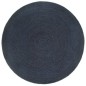 vidaXL Alfombra trenzada reversible yute azul marino y natural 150 cm
