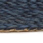 vidaXL Alfombra trenzada reversible yute azul marino y natural 150 cm