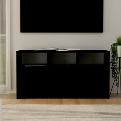 vidaXL Mueble para TV madera contrachapada negro 102x37,5x52,5 cm