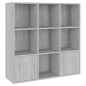 vidaXL Estantería color gris Sonoma 98x30x98 cm vidaXL Estantería color gris Sonoma 98x30x98 cm