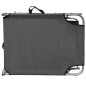 vidaXL Tumbona plegable con parasol de acero gris