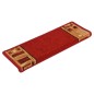 vidaXL Alfombrilla autoadhesiva para escalera 15 uds rojo 65x21x4 cm vidaXL Alfombrilla autoadhesiva para escalera 15 uds rojo 65x21x4 cm