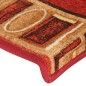 vidaXL Alfombrilla autoadhesiva para escalera 15 uds rojo 65x21x4 cm vidaXL Alfombrilla autoadhesiva para escalera 15 uds rojo 65x21x4 cm