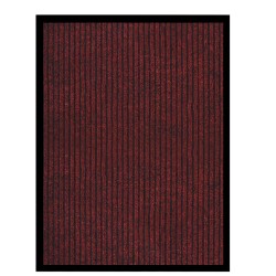 vidaXL Felpudo de rayas rojo 60x80 cm