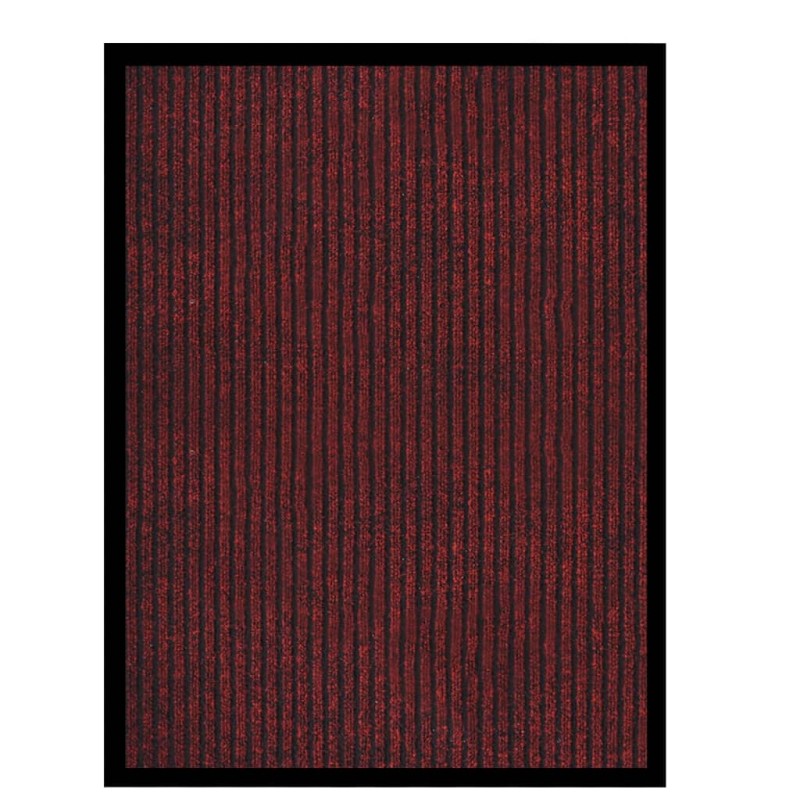 vidaXL Felpudo de rayas rojo 60x80 cm vidaXL Felpudo de rayas rojo 60x80 cm