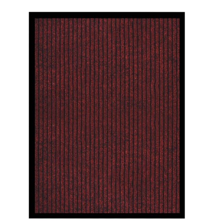 vidaXL Felpudo de rayas rojo 60x80 cm