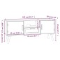vidaXL Mueble de TV con puertas madera contrachapada 105x30x45 cm