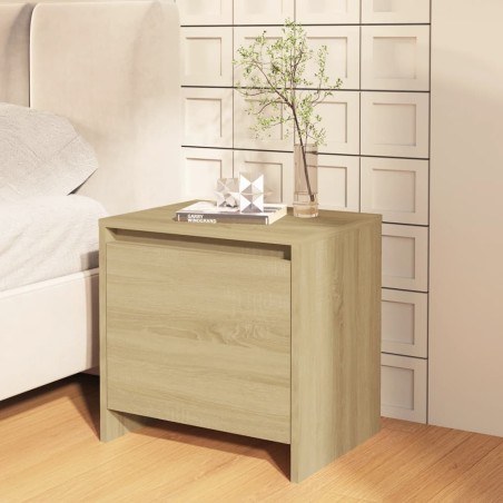 vidaXL Mesita de noche madera ingeniería roble Sonoma 45x34,5x44,5 cm