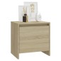 vidaXL Mesita de noche madera ingeniería roble Sonoma 45x34,5x44,5 cm