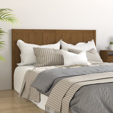 vidaXL Cabecero de cama madera maciza pino marrón miel 145,5x4x100 cm