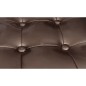 vidaXL Sillón con diseño de cubo con reposapiés cuero sintético marrón