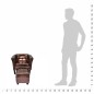 vidaXL Sillón con diseño de cubo con reposapiés cuero sintético marrón