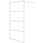 vidaXL Mampara de ducha vidrio ESG transparente blanco 100x195 cm vidaXL Mampara de ducha vidrio ESG transparente blanco 100x195 cm