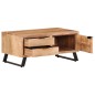vidaXL Mesa de centro madera maciza acacia borde natural 90x50x40 cm vidaXL Mesa de centro madera maciza acacia borde natural 90x50x40 cm