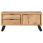 vidaXL Mesa de centro madera maciza acacia borde natural 90x50x40 cm vidaXL Mesa de centro madera maciza acacia borde natural 90x50x40 cm