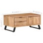 vidaXL Mesa de centro madera maciza acacia borde natural 90x50x40 cm vidaXL Mesa de centro madera maciza acacia borde natural 90x50x40 cm