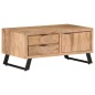 vidaXL Mesa de centro madera maciza acacia borde natural 90x50x40 cm vidaXL Mesa de centro madera maciza acacia borde natural 90x50x40 cm