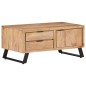 vidaXL Mesa de centro madera maciza acacia borde natural 90x50x40 cm vidaXL Mesa de centro madera maciza acacia borde natural 90x50x40 cm