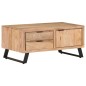vidaXL Mesa de centro madera maciza acacia borde natural 90x50x40 cm vidaXL Mesa de centro madera maciza acacia borde natural 90x50x40 cm