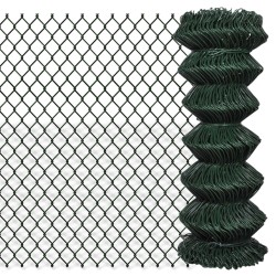 vidaXL Valla de tela metálica acero verde 1x15 m 