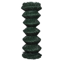 vidaXL Valla de tela metálica acero verde 1x15 m 