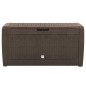 vidaXL Caja de almacenaje de jardín polipropileno marrón 119x48x60 cm vidaXL Caja de almacenaje de jardín polipropileno marrón 119x48x60 cm