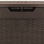 vidaXL Caja de almacenaje de jardín polipropileno marrón 119x48x60 cm vidaXL Caja de almacenaje de jardín polipropileno marrón 119x48x60 cm