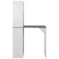 vidaXL Mesa alta de bar con armario blanca 115x59x200 cm