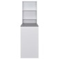 vidaXL Mesa alta de bar con armario blanca 115x59x200 cm