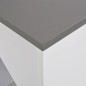 vidaXL Mesa alta de bar con armario blanca 115x59x200 cm