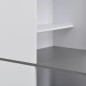 vidaXL Mesa alta de bar con armario blanca 115x59x200 cm