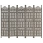 vidaXL Biombo 5 paneles tallado a mano madera de mango gris 200x165 cm vidaXL Biombo 5 paneles tallado a mano madera de mango gris 200x165 cm