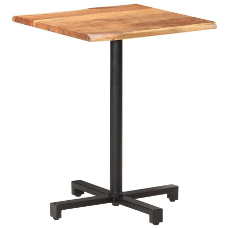 vidaXL Mesa de bistró borde natural madera maciza acacia 60x60x75 cm