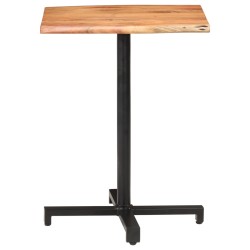 vidaXL Mesa de bistró borde natural madera maciza acacia 60x60x75 cm