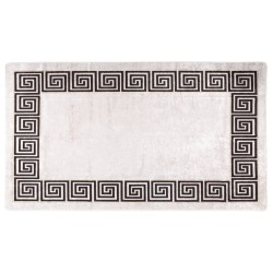 vidaXL Alfombra lavable antideslizante beige claro 190x300 cm