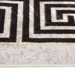 vidaXL Alfombra lavable antideslizante beige claro 190x300 cm