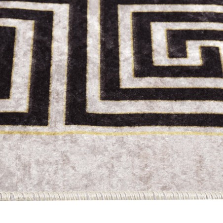 vidaXL Alfombra lavable antideslizante beige claro 190x300 cm