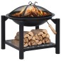 vidaXL Brasero con atizador acero 54x54x55 cm vidaXL Brasero con atizador acero 54x54x55 cm