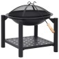 vidaXL Brasero con atizador acero 54x54x55 cm vidaXL Brasero con atizador acero 54x54x55 cm