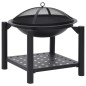 vidaXL Brasero con atizador acero 54x54x55 cm vidaXL Brasero con atizador acero 54x54x55 cm