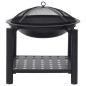 vidaXL Brasero con atizador acero 54x54x55 cm vidaXL Brasero con atizador acero 54x54x55 cm